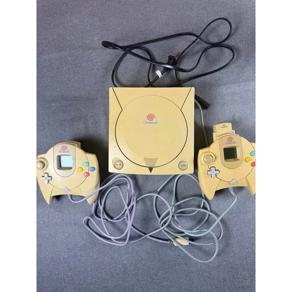 Dreamcast console with Two Controllers